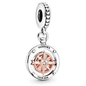 Pandora New Authentic Pandora Club 2020 Compass Dangle Charm